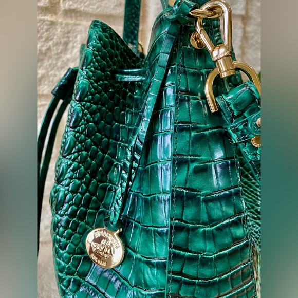 5⭐️SELLER!! 🐊🐊EMERALD MELBOURNE Brahmin MARLOWE - Picture 5 of 16